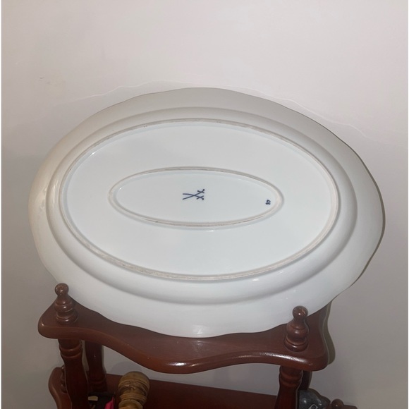 Blue meissen oval serving plate - Picture 2 of 5